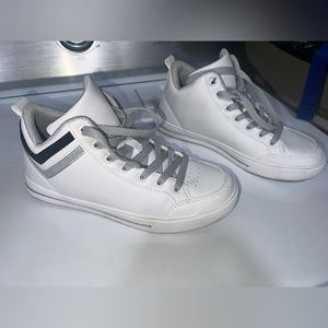 White high top tennis shoes